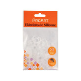Elástico de Silicone Transparente para Cabelo Tamanho G 100 Unidades - ProArt